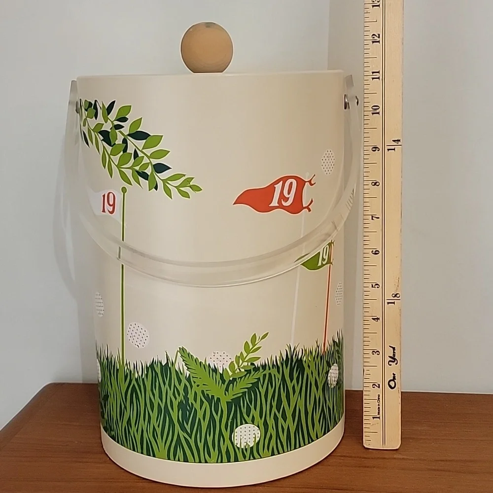 Vintage Georges Briard 19th Hole Vinyl Barware Ice Bucket